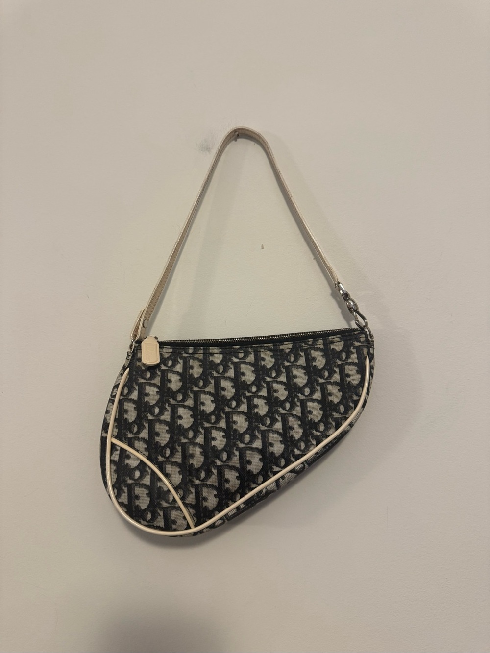 Galliano for Dior vintage shoulder saddle in oblique monogram